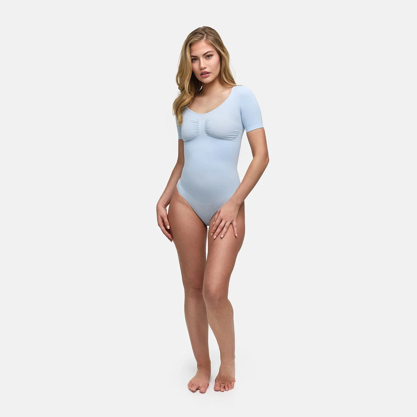 Shapewear bodysuit met korte mouw en string