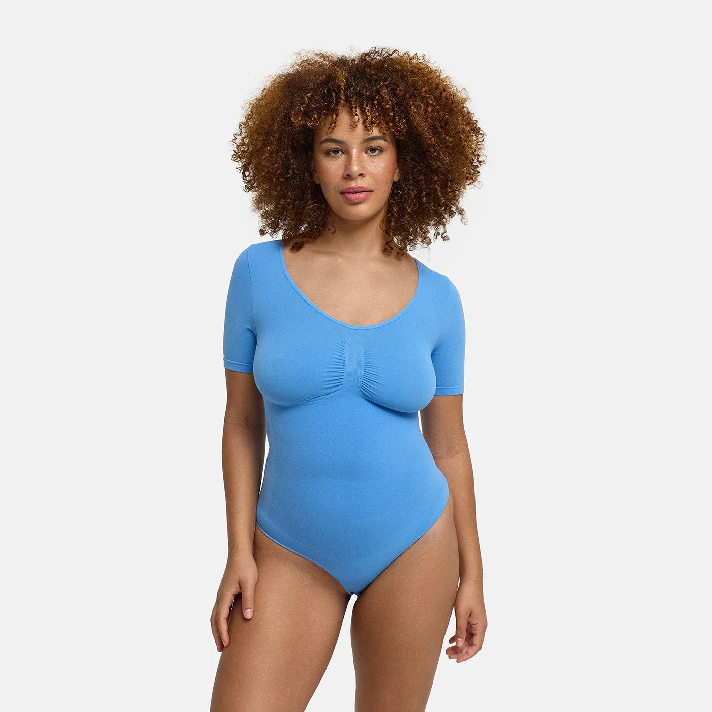 Shapewear bodysuit met korte mouw en string