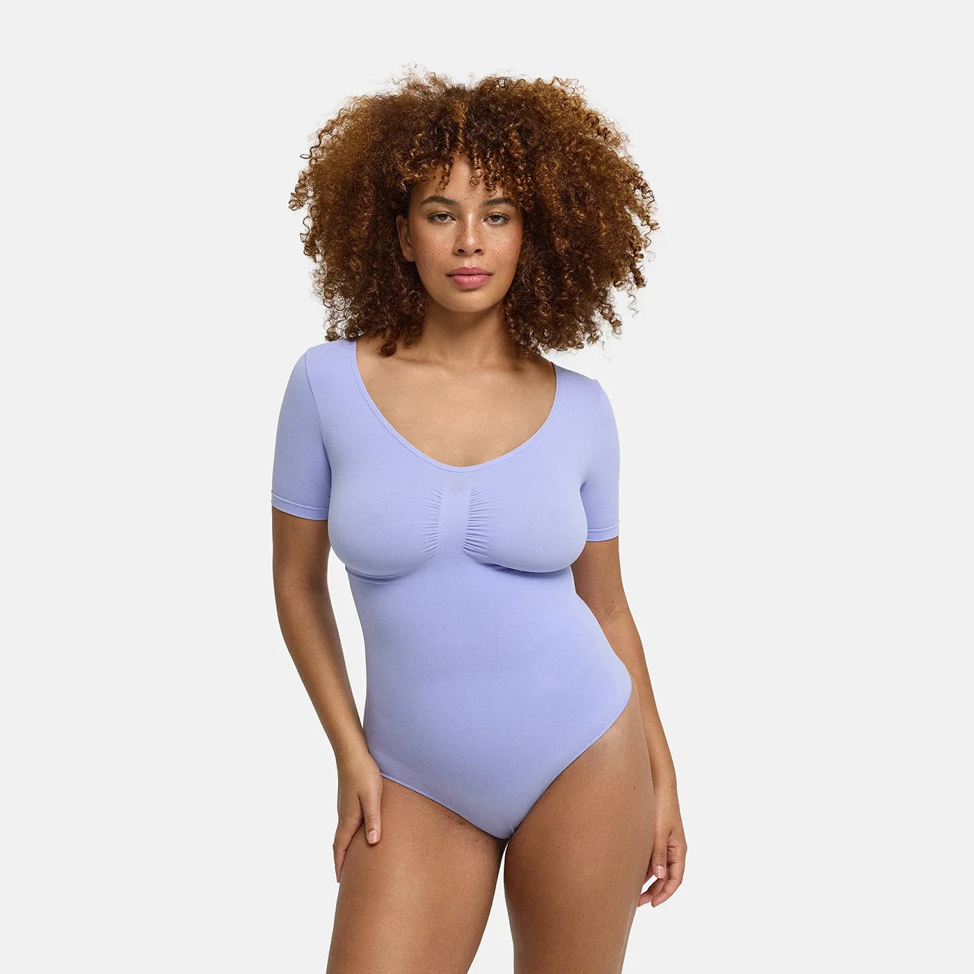 Shapewear bodysuit met korte mouw en string