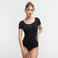 Shapewear bodysuit met korte mouw en string