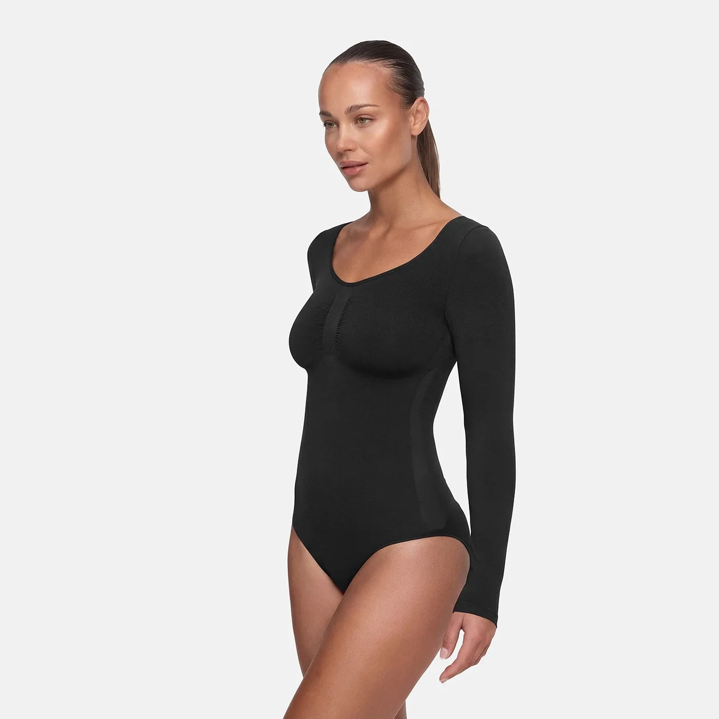 Shapewear bodysuit met lange mouw en slip
