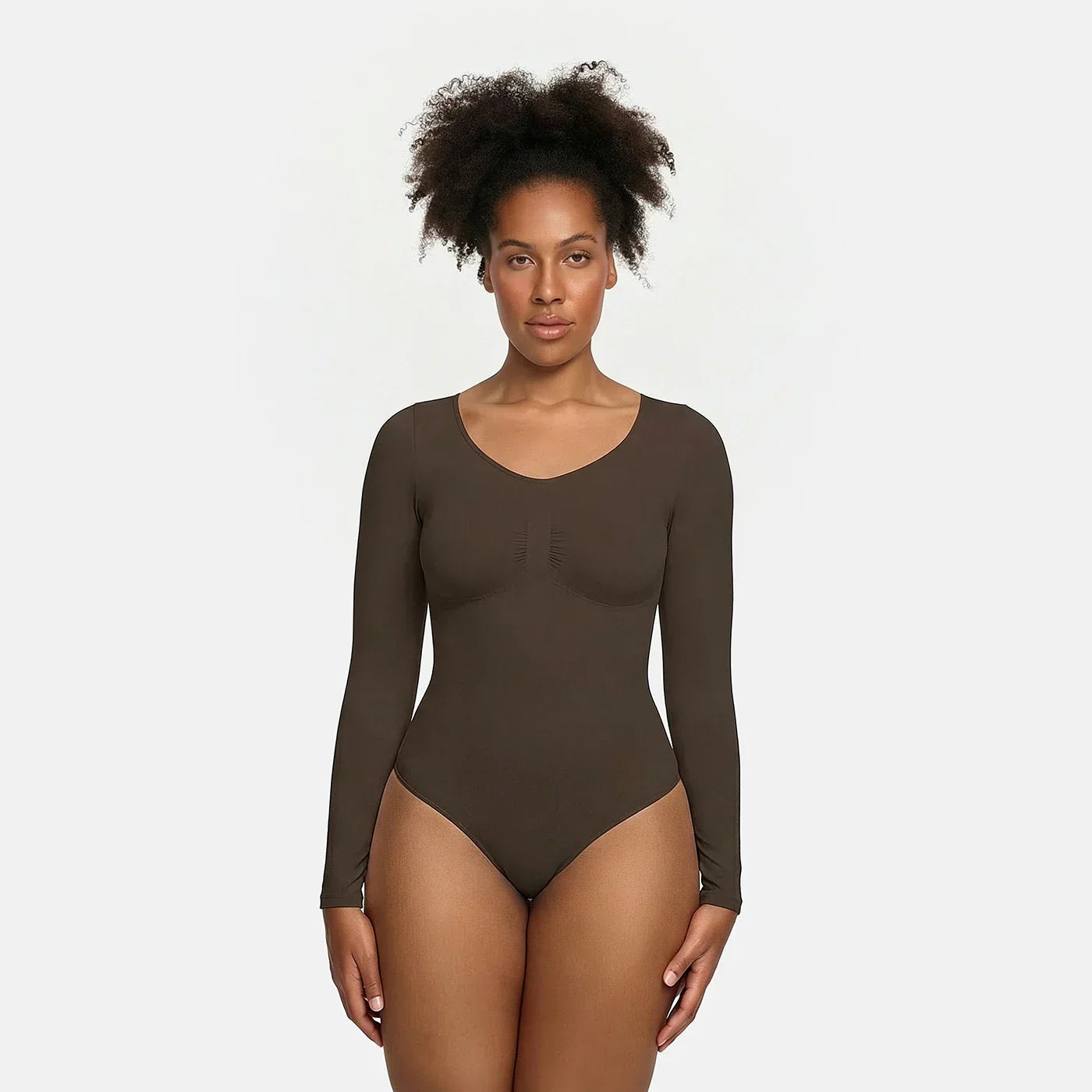Shapewear bodysuit met lange mouw en slip