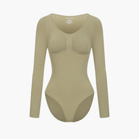 Shapewear bodysuit met lange mouw en slip
