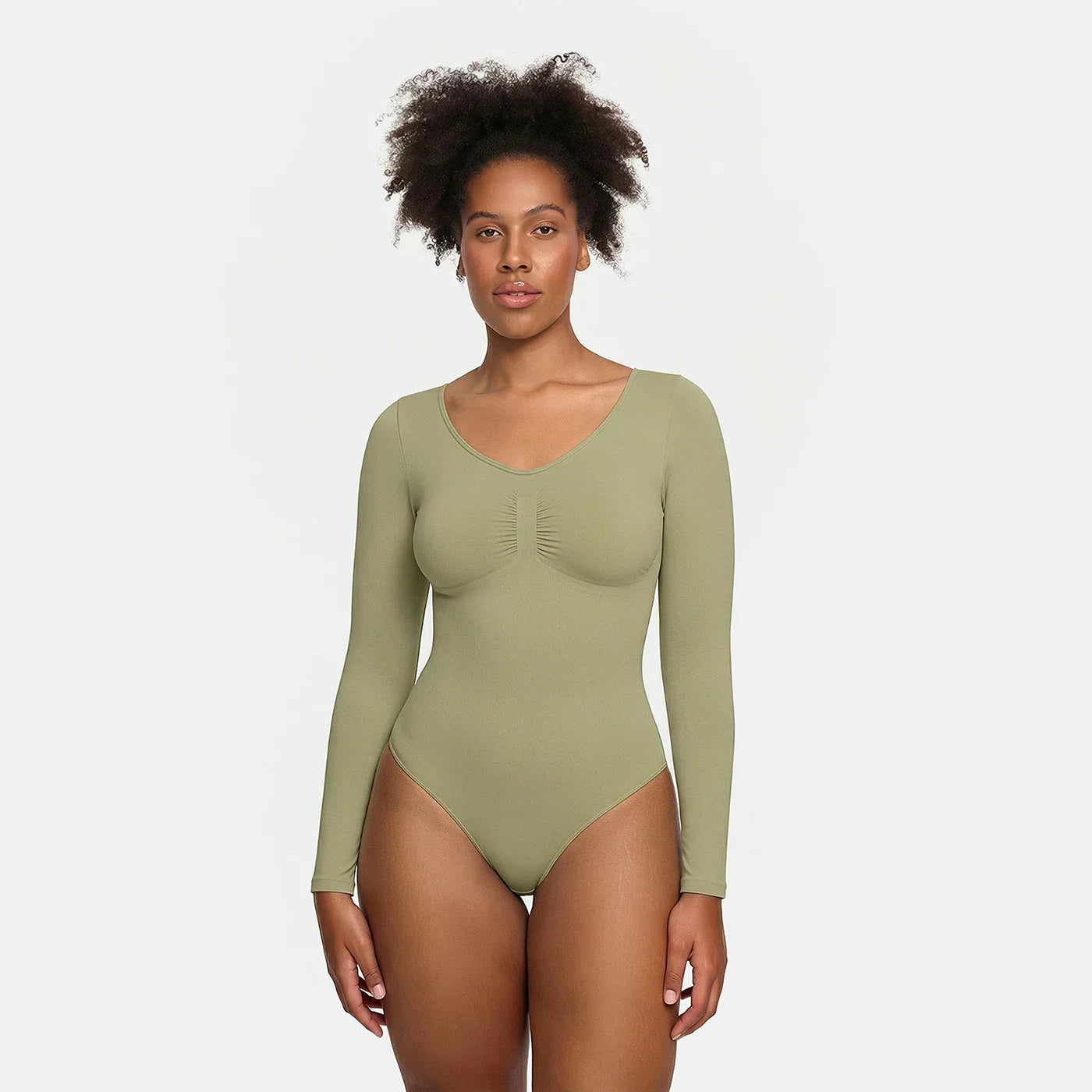 Shapewear bodysuit met lange mouw en slip