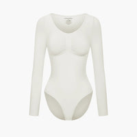 Shapewear bodysuit met lange mouw en slip