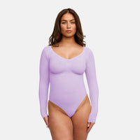 Shapewear bodysuit met lange mouw en string