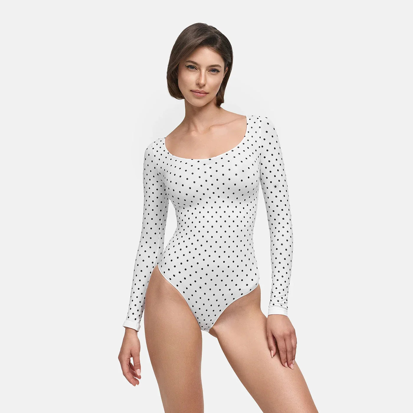 Shapewear bodysuit met lange mouw en slip