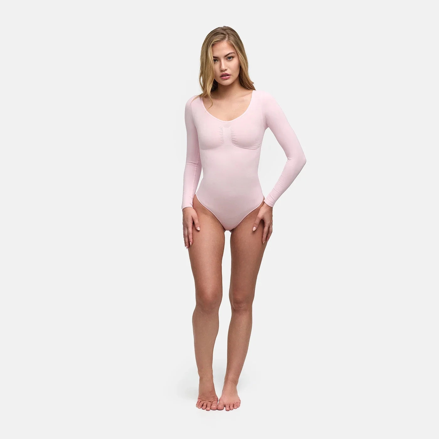 Shapewear bodysuit met lange mouw en slip