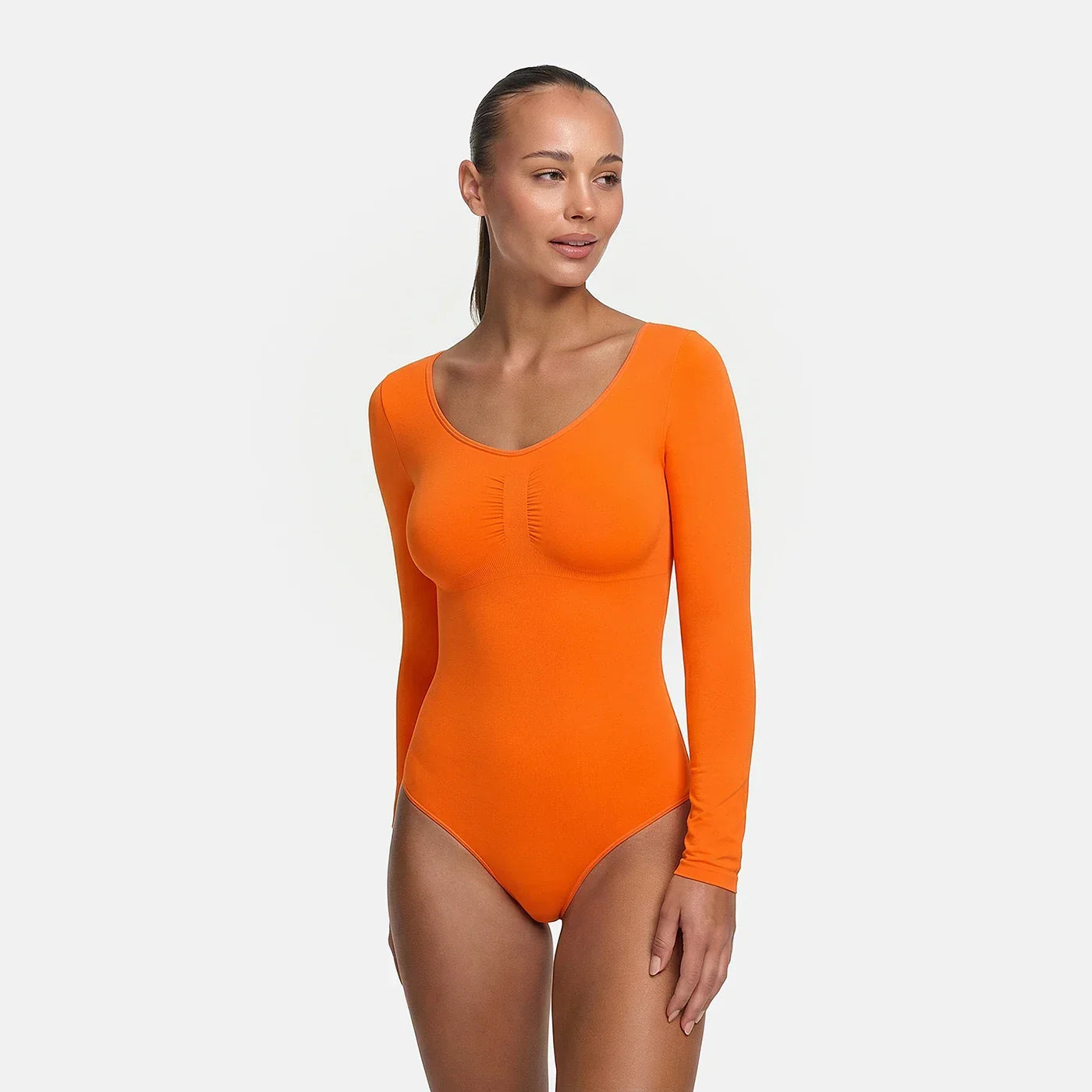Shapewear bodysuit met lange mouw en slip