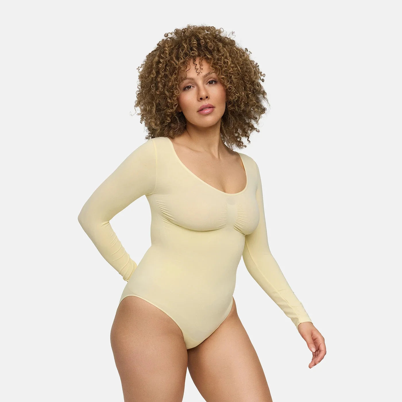 Shapewear bodysuit met lange mouw en slip
