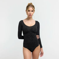 Shapewear bodysuit met lange mouw en slip