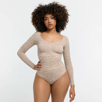 Shapewear bodysuit met lange mouw en slip