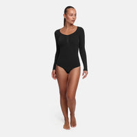 Shapewear bodysuit met lange mouw en string