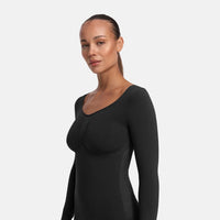 Shapewear bodysuit met lange mouw en string