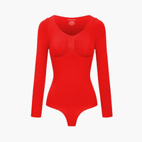 Shapewear bodysuit met lange mouw en string