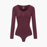 Shapewear bodysuit met lange mouw en string
