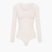 Shapewear bodysuit met lange mouw en string