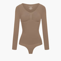 Shapewear bodysuit met lange mouw en string