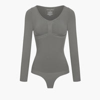 Shapewear bodysuit met lange mouw en string