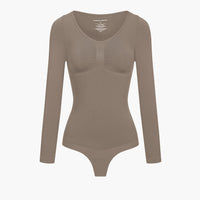 Shapewear bodysuit met lange mouw en string