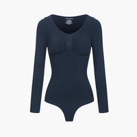 Shapewear bodysuit met lange mouw en string