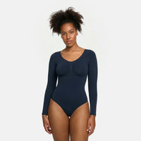 Shapewear bodysuit met lange mouw en string