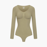 Shapewear bodysuit met lange mouw en string