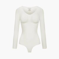 Shapewear bodysuit met lange mouw en string