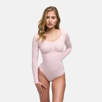 Shapewear bodysuit met lange mouw en string