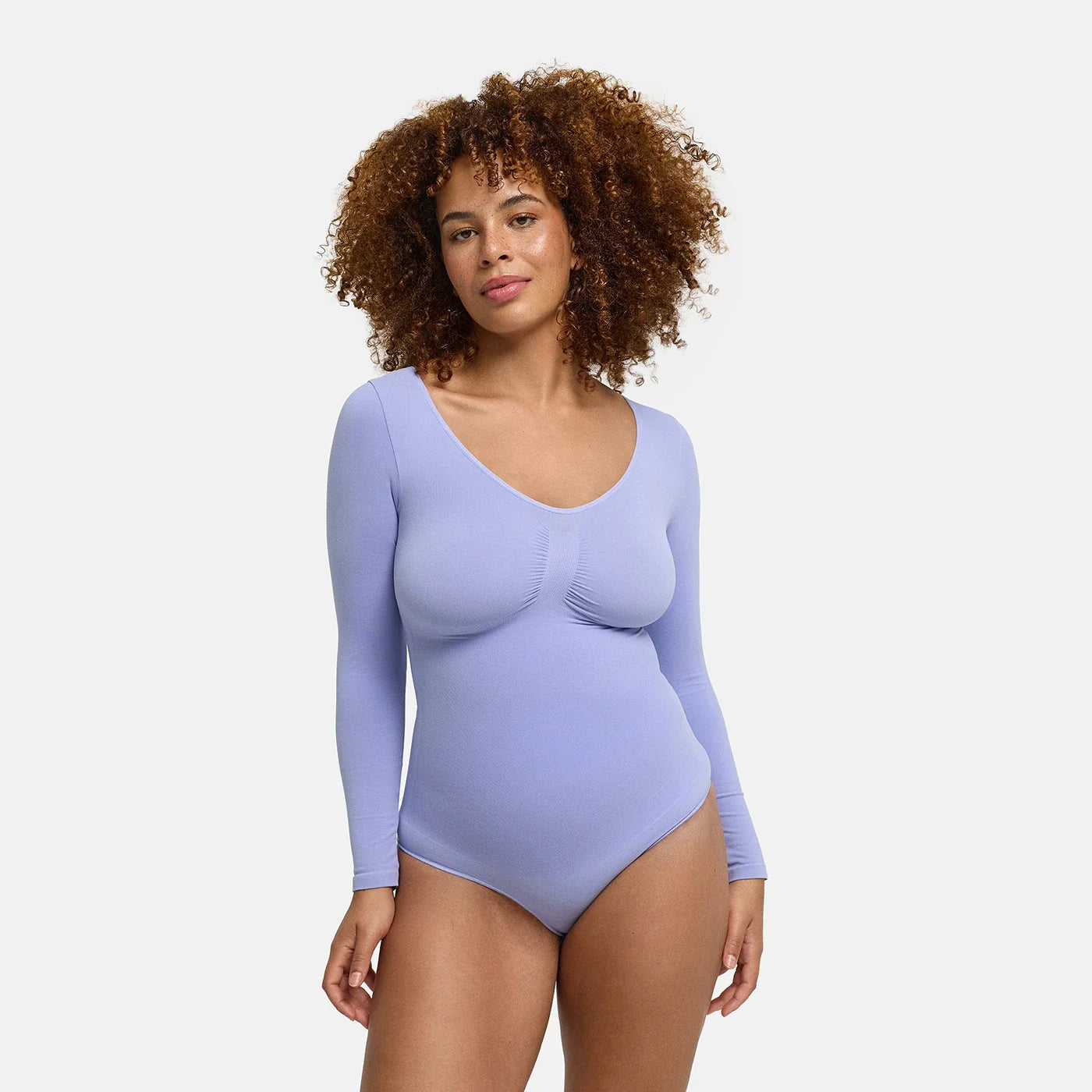 Shapewear bodysuit met lange mouw en string