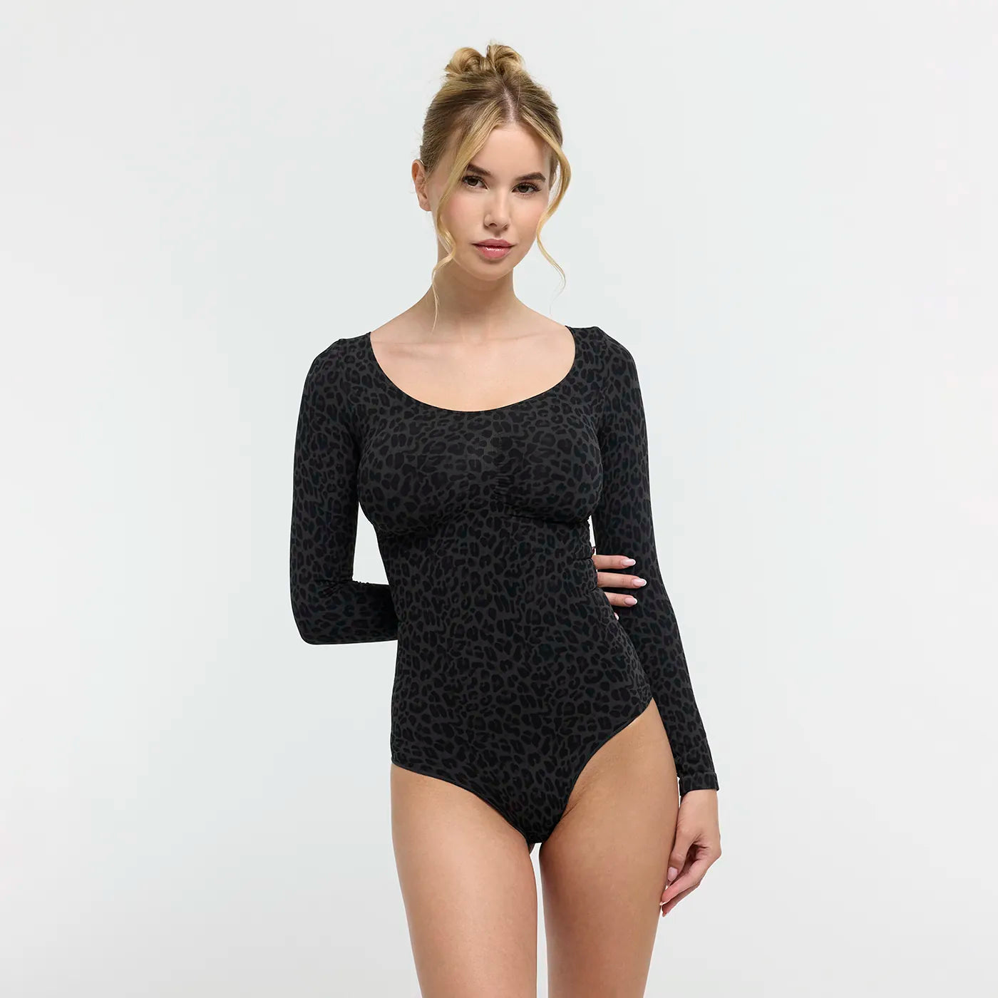 Shapewear bodysuit met lange mouw en string