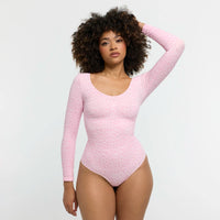 Shapewear bodysuit met lange mouw en string
