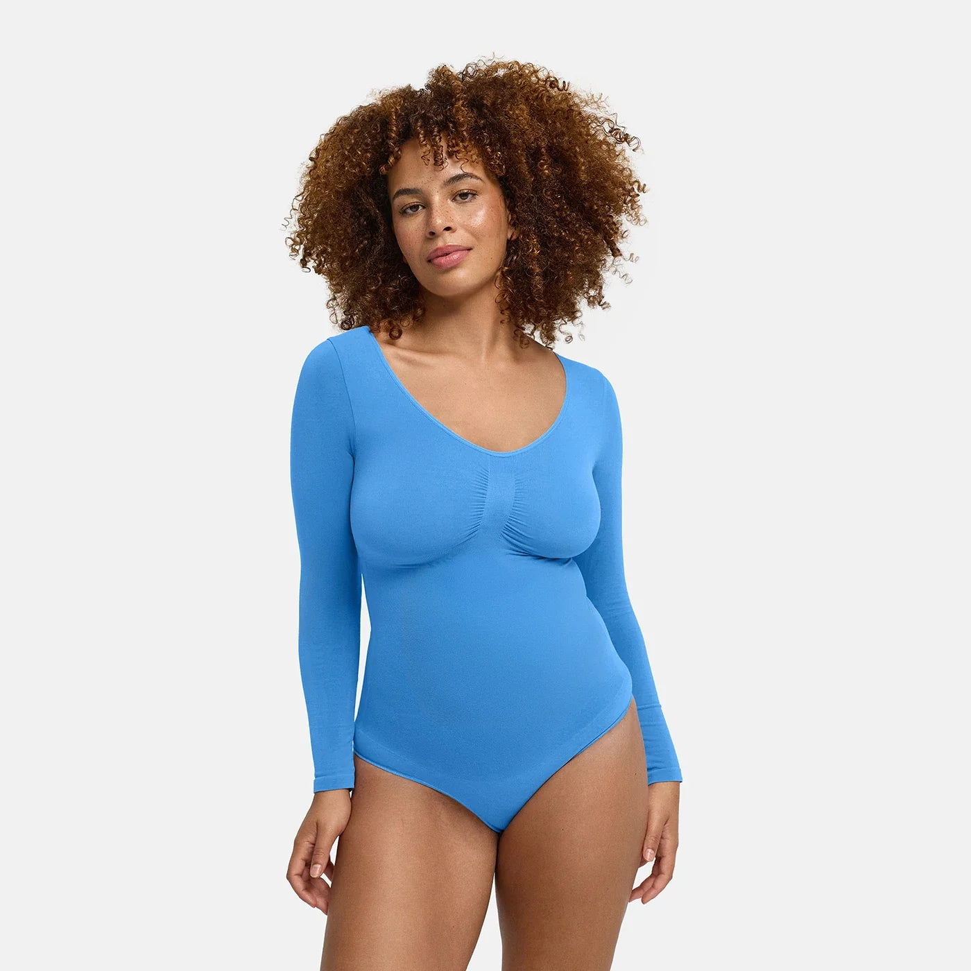 Shapewear bodysuit met lange mouw en string