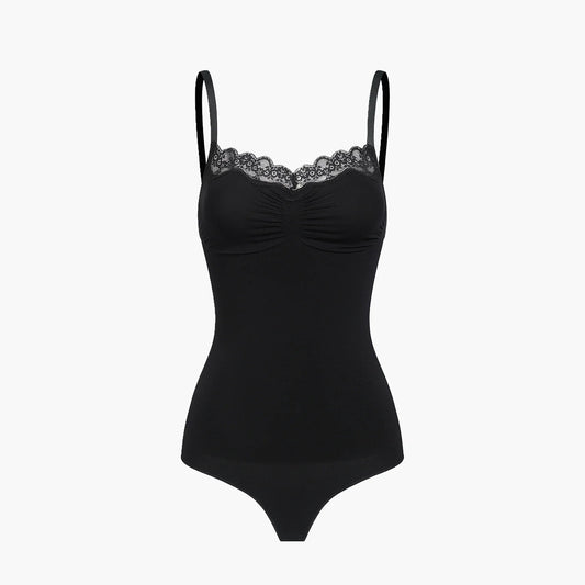 Kanten shapewear bodysuit met string