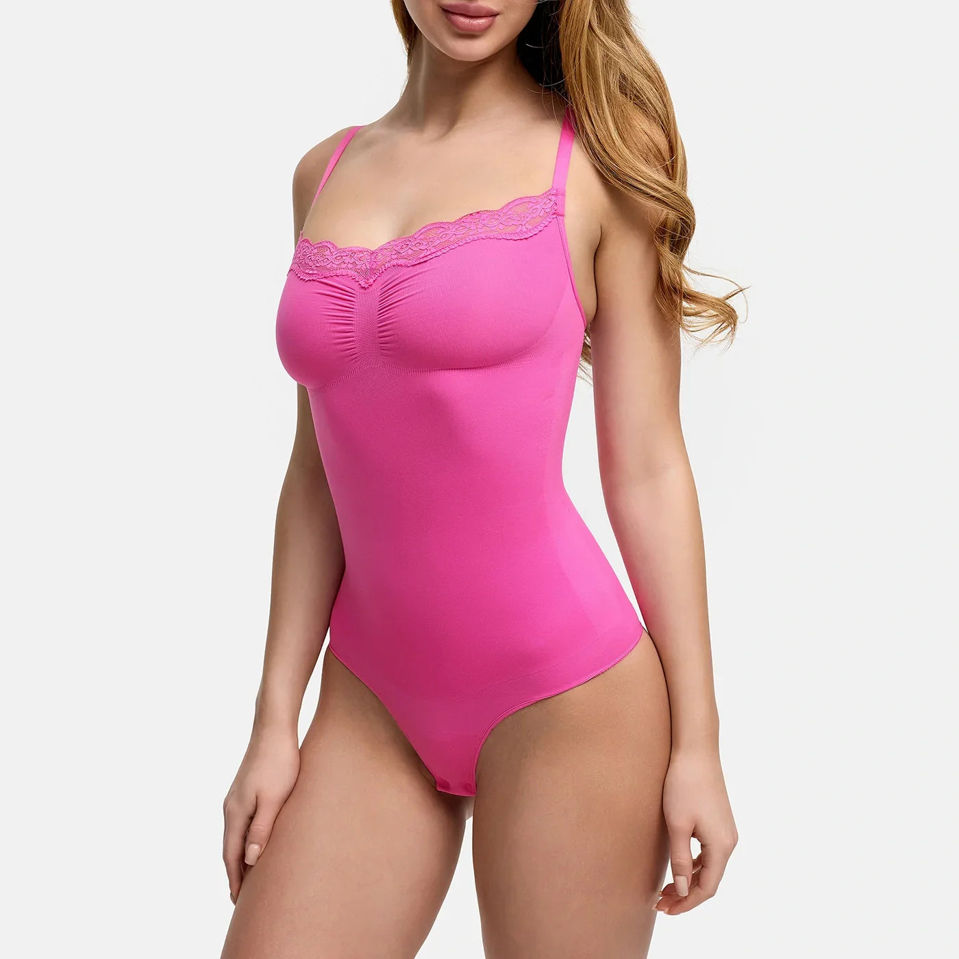 Kanten shapewear bodysuit met string