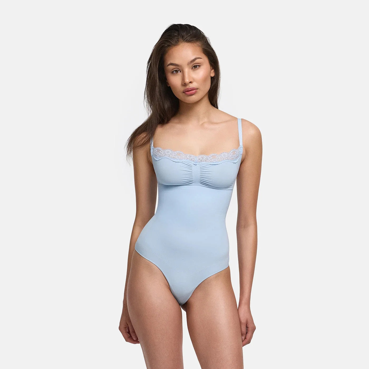 Kanten shapewear bodysuit met string