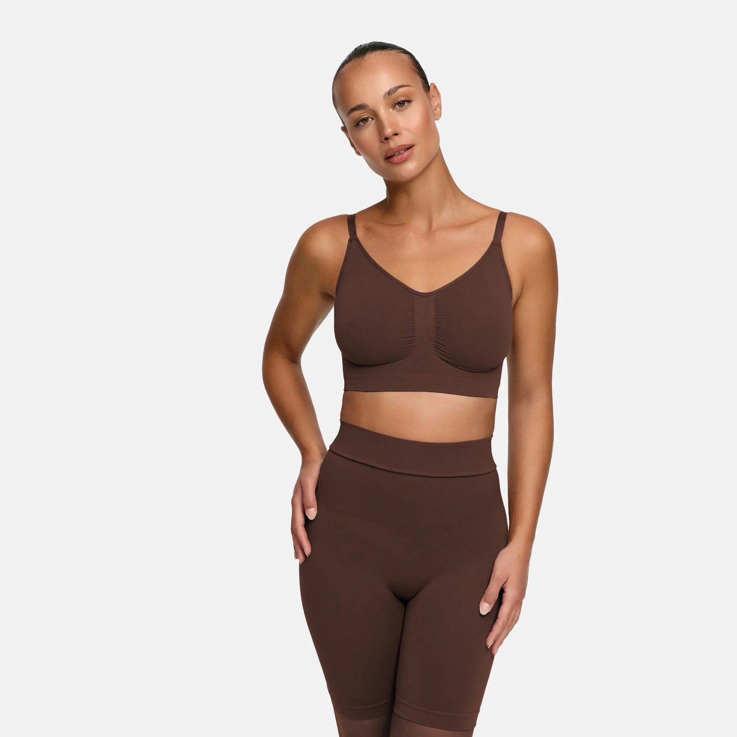 Naadloze high waist shaping short