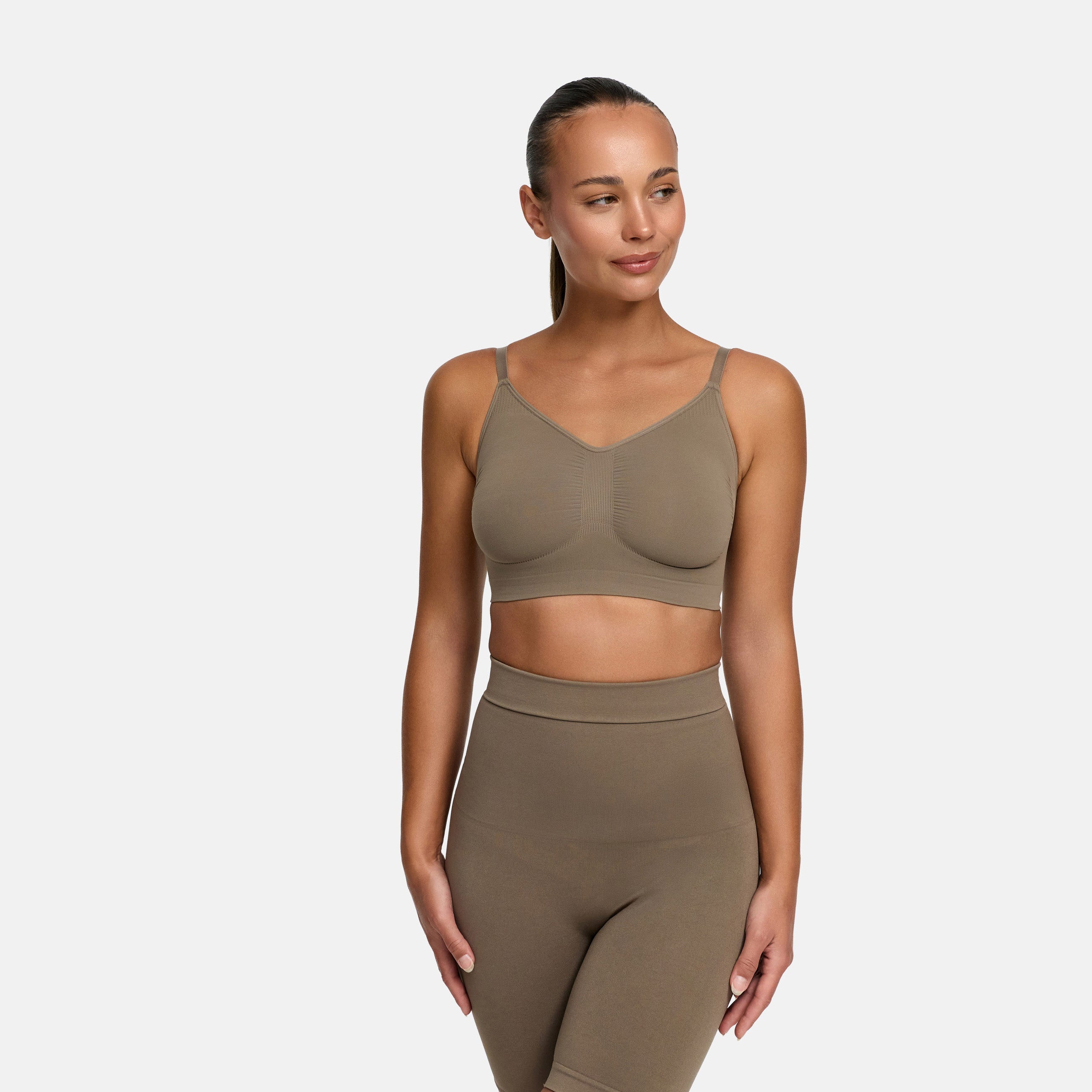 Naadloze high waist shaping short