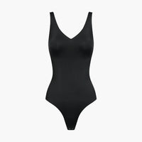 Glanzende shaping bodysuit met string