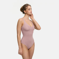 Glanzende shaping bodysuit met string