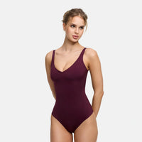 Glanzende shaping bodysuit met string