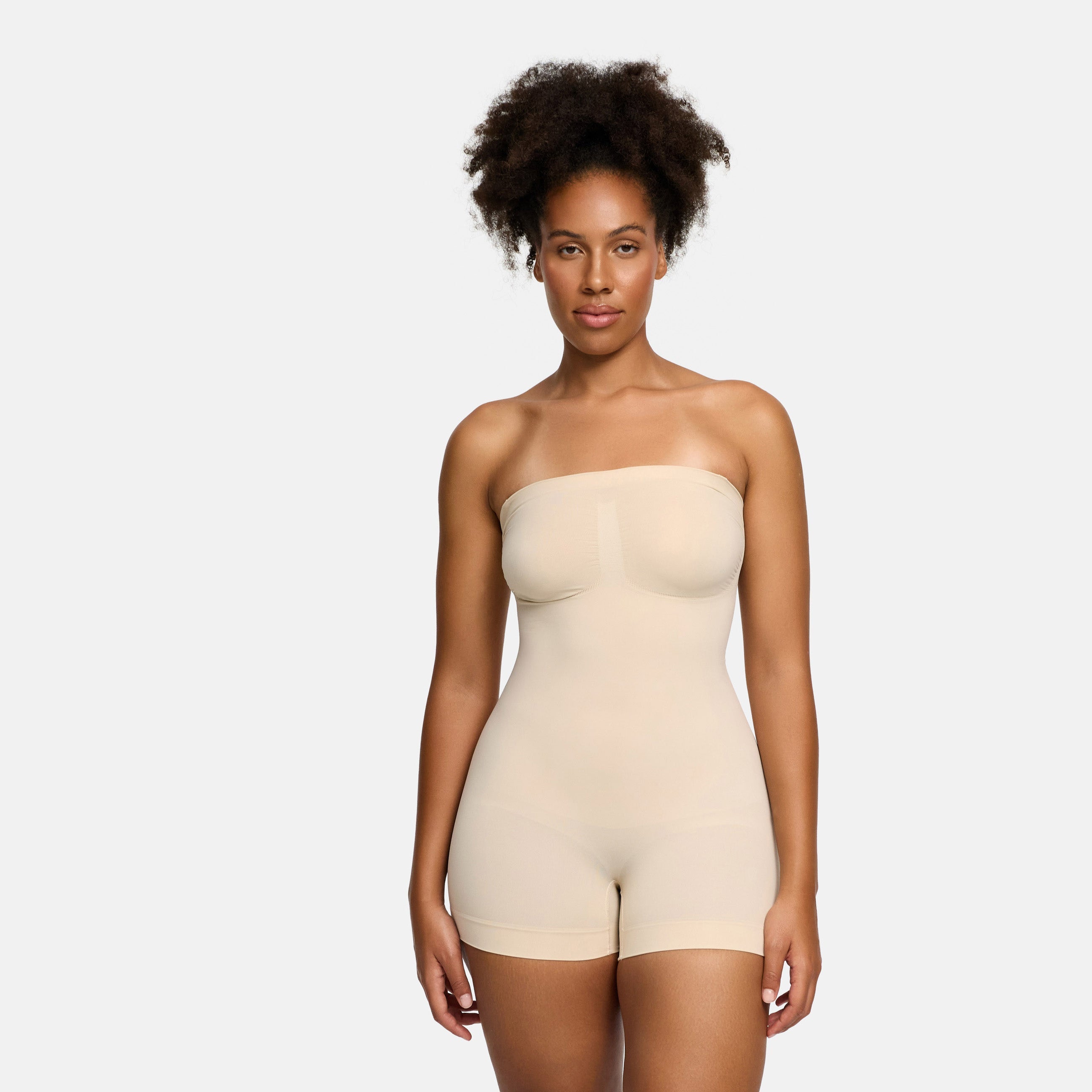 Shapewear bodysuit zonder bandjes met short