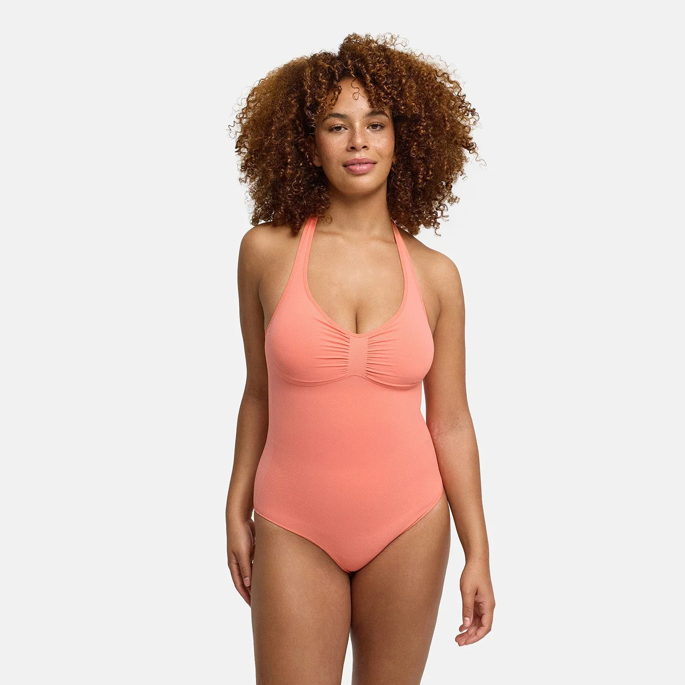 Shapewear bodysuit met halterhals, pads en slip