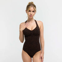 Shapewear bodysuit met halterhals, pads en slip