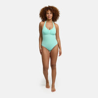 Naadloze shapewear bodysuit met halterhals en string