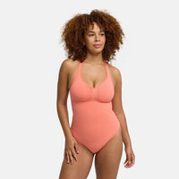 Naadloze shapewear bodysuit met halterhals en string