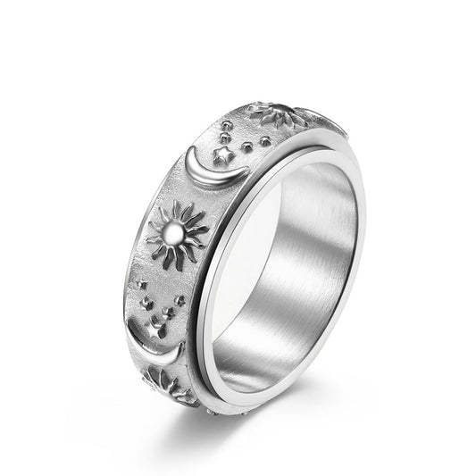 Zon en Maan Fidget Ring