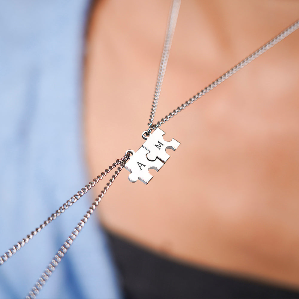 Gepersonaliseerde Puzzelketting voor Koppels