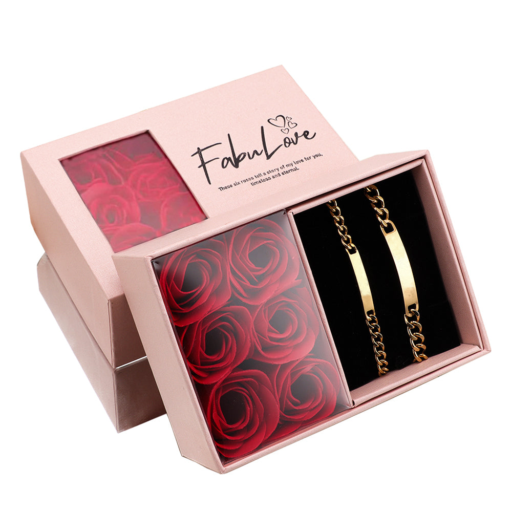 Cadeaudoos met 6 Eeuwige Rozen