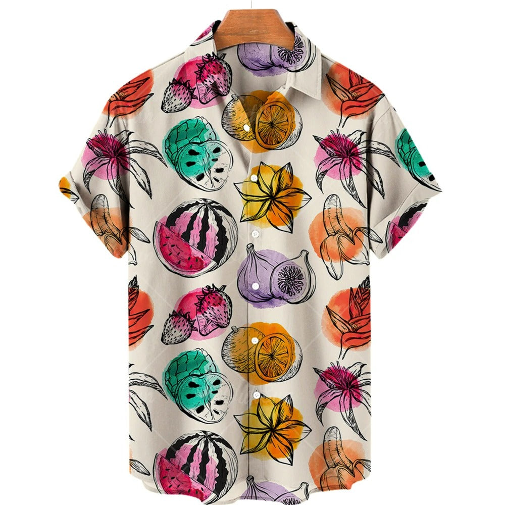 Hawaii overhemd met tropische print – Mateo